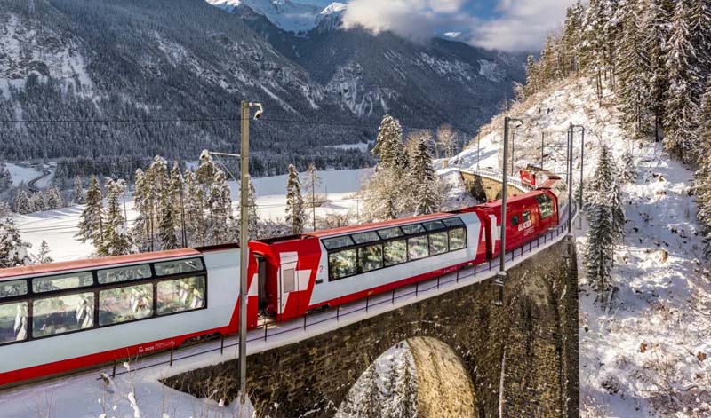 Lindas paisagens do Glacier Express